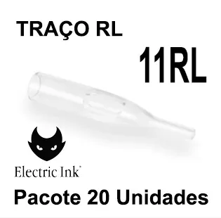 Ponteira CURTA ELECTRIC INK Cristal 11RL TRAÇO - PACOTE com 20 Unidades - VALIDADE 05/2026