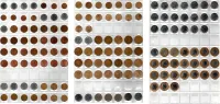 1994 à 2023 - Lote com 151 moedas do Real - Moedas de 1 real, 50 centavos, 25 centavos, 10 centavos, 5 centavos e 1 centavo de circulação comum