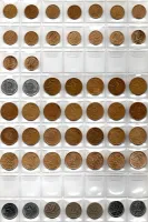 1994 à 2023 - Lote com 151 moedas do Real - Moedas de 1 real, 50 centavos, 25 centavos, 10 centavos, 5 centavos e 1 centavo de circulação comum - Foto 4