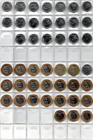 1994 à 2023 - Lote com 151 moedas do Real - Moedas de 1 real, 50 centavos, 25 centavos, 10 centavos, 5 centavos e 1 centavo de circulação comum - Foto 7