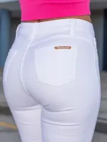 Calça Jeans Skinny Revanche Feminina Branca - Foto 4