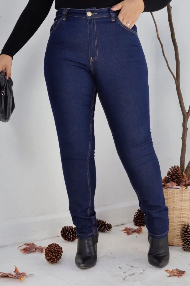 Calça Jeans Skinny Revanche Feminina Azul Escuro