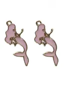 Pingente resinado  Sereia rosa