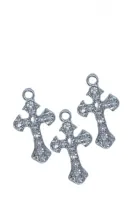 Pingente Cruz Moderna com strass