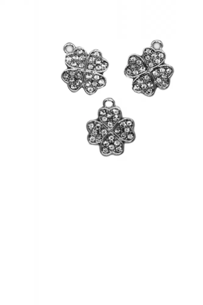 Pingente Trevo 4 Folhas com strass Premium Imagem