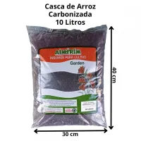 Casca De Arroz Carbonizada 10 Litros