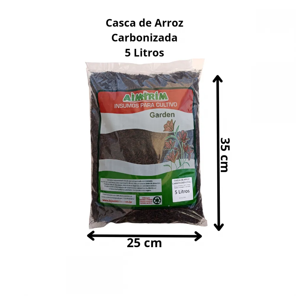  Casca De Arroz Carbonizada 5 Litros Imagem