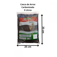  Casca De Arroz Carbonizada 5 Litros