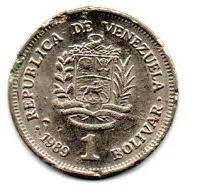 Venezuela - 1989 - 1 Bolivar - C/ Danos