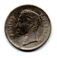 Venezuela - 1965 - 25 Centimos - C/ Danos - Foto 2
