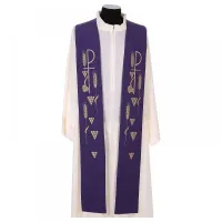 Estola Com Bordado Uvas em Cores Litúrgicas - Foto 2