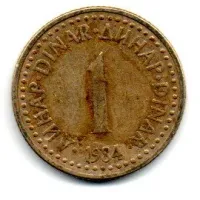 Iugoslávia - 1984 - 1 Dinar