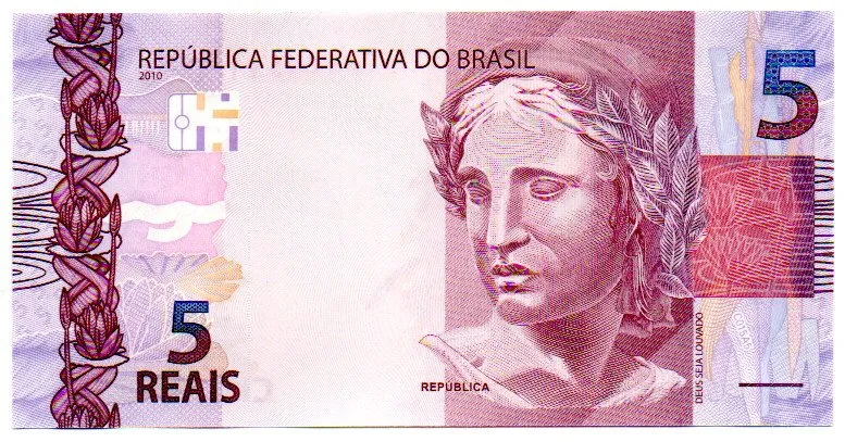 C345 - 5 Reais - Data: 2022 - Paulo Roberto Nunes Guedes/Roberto Campos Neto - JF - Estado de Conservação: Flor de Estampa (FE)