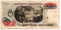Argentina - 10 Pesos - Cédula Estrangeira - MBC - Foto 2