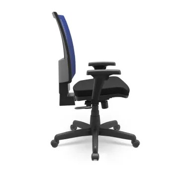 Poltrona Presidente Flash Encosto Fixo Mecanismo Relax com Base Giratória e Braços Reguláveis - Foto 2