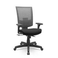 Poltrona Presidente Flash Encosto Fixo Mecanismo Relax com Base Giratória e Braços Reguláveis - Foto 5