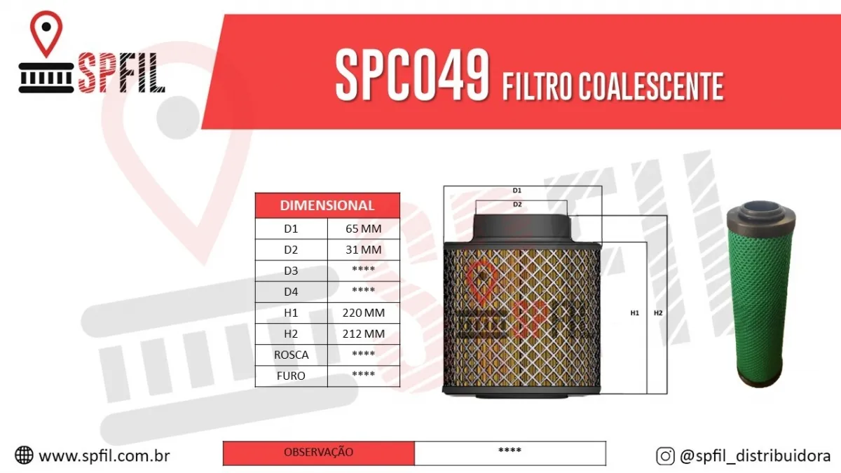 ELEMENTO COALESCENTE SPCO49
