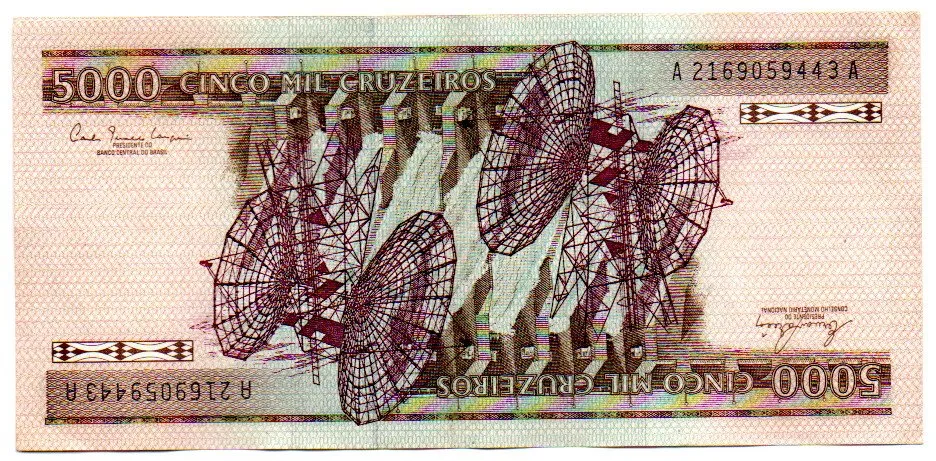 C166 - 5000 Cruzeiros - Castello Branco - Data: 1981 - Estado de Conservação: Soberba (Sob) Imagem