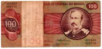 C146 - 100 Cruzeiros - Floriano Peixoto - Gola Alta - Data: 1974 - Estado de Conservação: Regular (R)