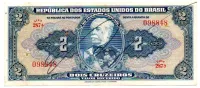 C014 - 2 Cruzeiros - 1° Estampa - Série 287 - Autografada / Assinada a Mão - Duque de Caxias - Data: 1944 - R