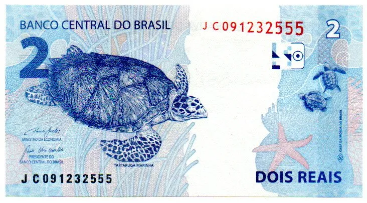 C339 - 2 Reais - Paulo Roberto Nunes Guedes/Roberto Campos Neto - JC - Estado de Conservação: Soberba (Sob)