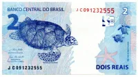 C339 - 2 Reais - Paulo Roberto Nunes Guedes/Roberto Campos Neto - JC - Estado de Conservação: Soberba (Sob)