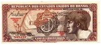 C111 - 5 Cruzeiros - Série 060 - Índio - Data: 1961 - Sob/Fe