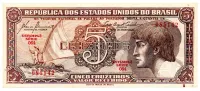 C111 - 5 Cruzeiros - Série 064 - Índio - Data: 1961 - Sob/Fe