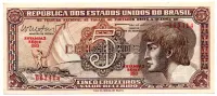 C112 - 5 Cruzeiros - Série 080 - Índio - Data: 1962 - Fe