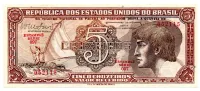 C112 - 5 Cruzeiros - Série 097 - Índio - Data: 1962 - Fe