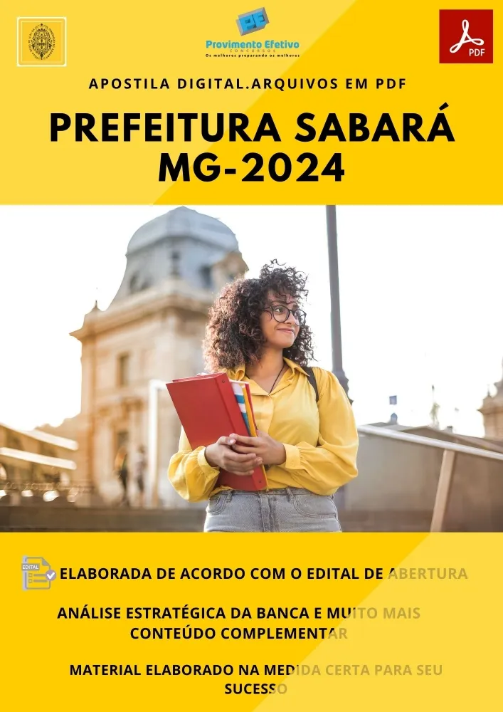 Apostila Pref Sabará MG Assistente Administrativo 2024
