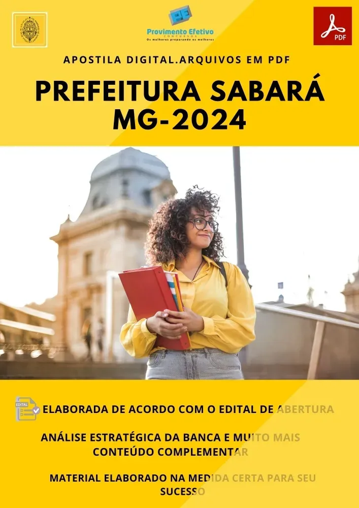 Apostila Pref Sabará MG Técnico Enfermagem 2024