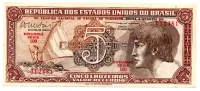 C112 - 5 Cruzeiros - Série 100 - Índio - Data: 1962 - Sob/Fe