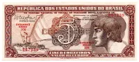 C112 - 5 Cruzeiros - Série 104 - Índio - Data: 1962 - Fe