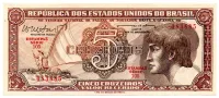 C112 - 5 Cruzeiros - Série 105 - Índio - Data: 1962 - Fe