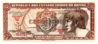 C112 - 5 Cruzeiros - Série 106 - Índio - Data: 1962 - Fe
