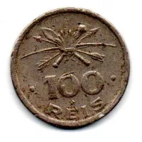 1932 - 100 Réis - Vicentina - Comemorativa 4° Centenário da Colonização do Brasil - Moeda Brasil - C/ Danos