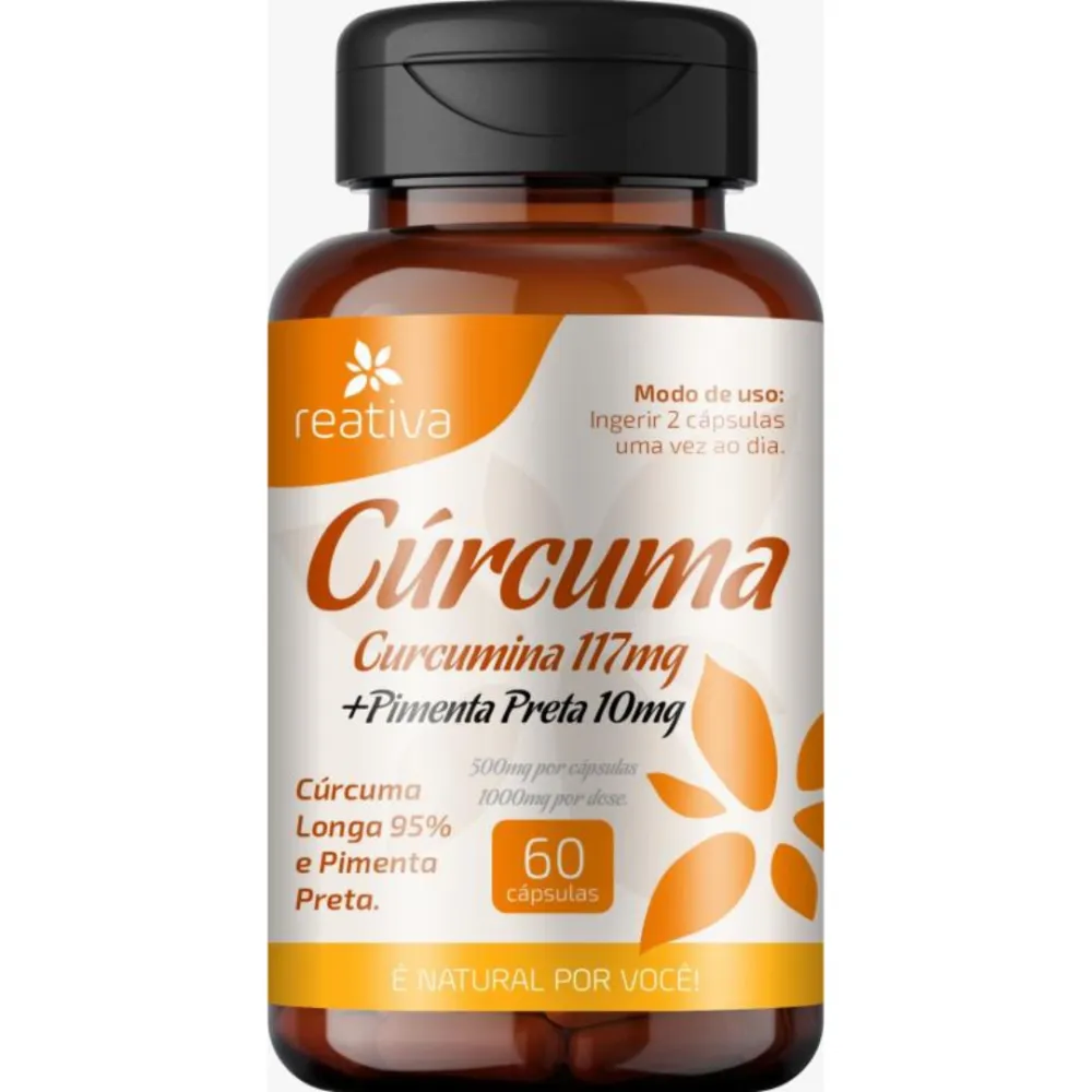 Curcuma Com Pimenta 500mg 60cp Reativa