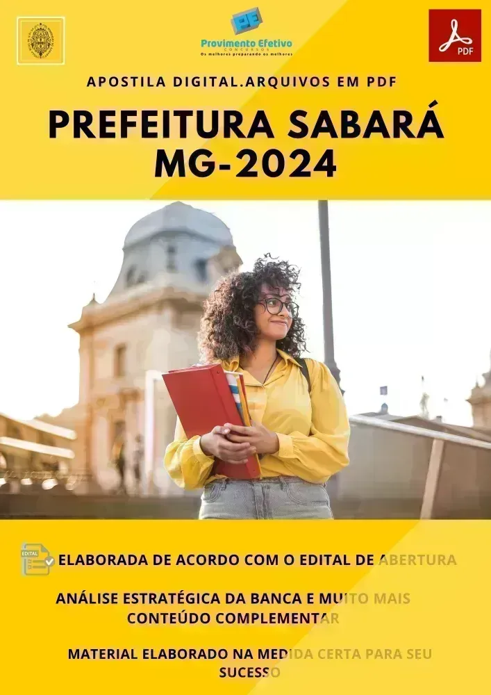 Apostila Pref Sabará MG Terapeuta Ocupacional 2024