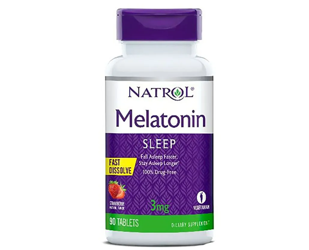 Melatonina Natrol 3mg Fast Dissolve Sabor Morango C/90 Unidades  Imagem