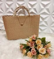Bolsa em fio fibra sintética, confecção artesanal e Super reforçada, lançamento moda primavera verão praia e piscina, ideal para todas ocasiões! - Foto 8