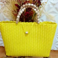 Bolsa em fio fibra sintética, confecção artesanal e Super reforçada, lançamento moda primavera verão praia e piscina, ideal para todas ocasiões! - Foto 15