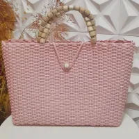 Bolsa em fio fibra sintética, confecção artesanal e Super reforçada, lançamento moda primavera verão praia e piscina, ideal para todas ocasiões! - Foto 16