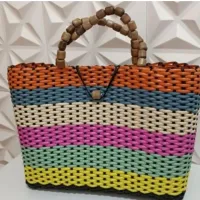 Bolsa fibra sintética colorida - Foto 17