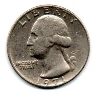 Estados Unidos - 1971 - 25 Cents - Quarter Dollar