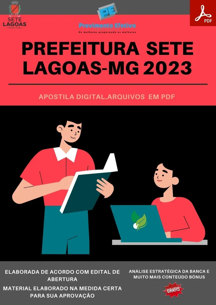Apostila Prefeitura Sete Lagoas MG Almoxarife 2024