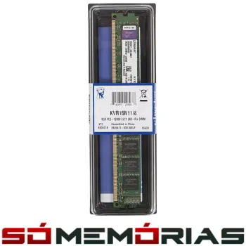 Memória RAM para PC DDR3 8GB DDR3 1600MHz Kingston - KVR16N11/8