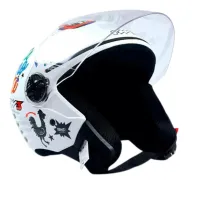Capacete FW3  X Open Stickers branco - Foto 3