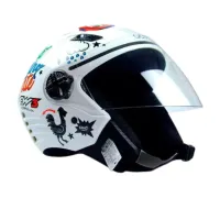 Capacete FW3  X Open Stickers branco - Foto 4