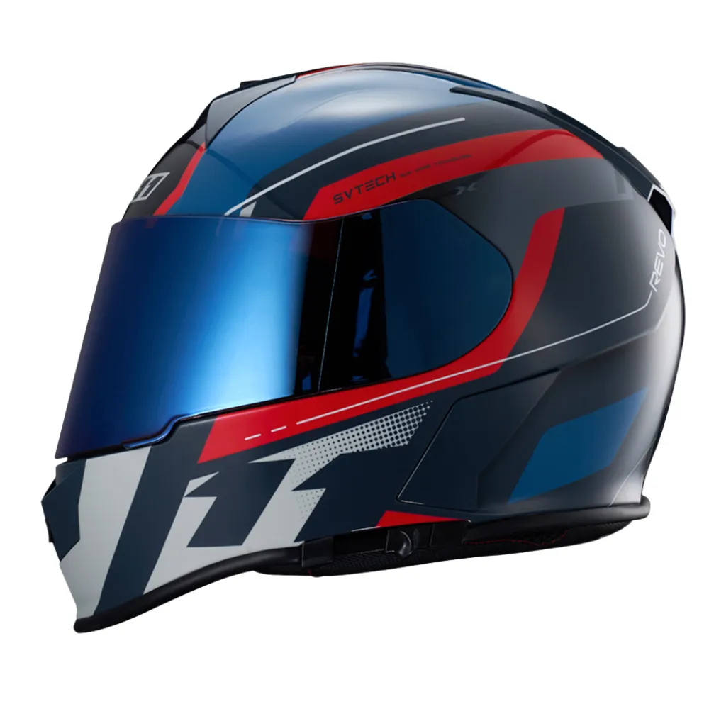 Capacete X 11 Revo Pro Eleven Vermelho Azul Imagem